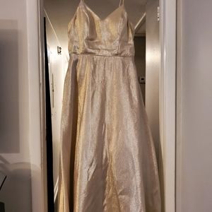 Cachet size 14 champagne gold ballgown